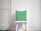 Green Cushion with a Green and Blue Circles 70's Retro Design, Throw Pillow - Joe’s Haven