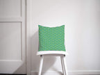 Green Cushion with a Green and Blue Circles 70's Retro Design, Throw Pillow - Joe’s Haven