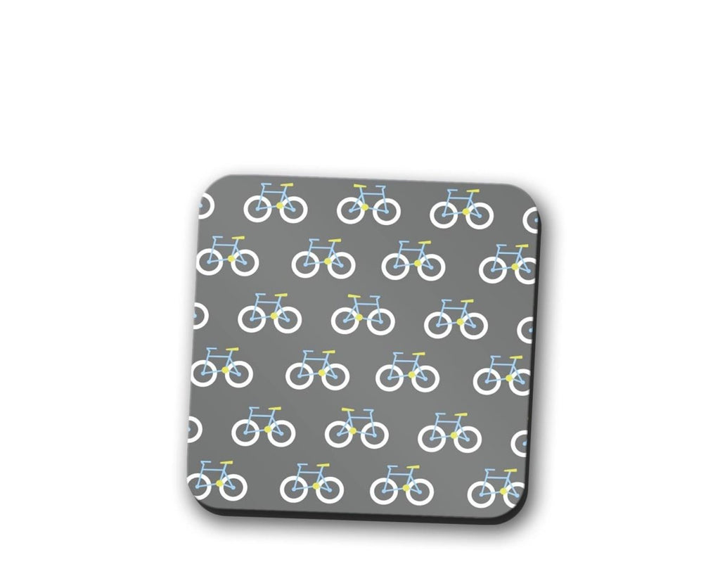 Grey Coaster with a Bicycle Design, Table Decor Drinks Mat - Joe’s Haven