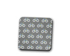 Grey Coaster with a Bicycle Design, Table Decor Drinks Mat - Joe’s Haven