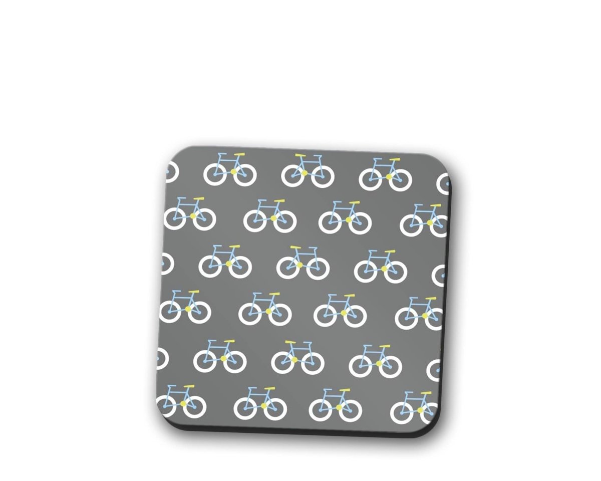 Grey Coaster with a Bicycle Design, Table Decor Drinks Mat - Joe’s Haven