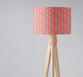 Coral and Grey Mid century Modern Retro Lampshade - Joe’s Haven