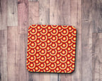 Orange Retro 70's Design Coasters, Table Decor Drinks Mat - Joe’s Haven