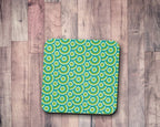 Green Retro 70's Design Geometric Circle Design Coasters, Table Decor Drinks Mat - Joe’s Haven