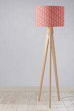 Coral and Grey Mid century Modern Retro Lampshade - Joe’s Haven