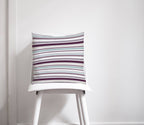 Purple and Duck Egg Blue Striped Cushion, Throw Pillow - Joe’s Haven