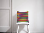 Rainbow Striped Design Cushion, Throw Pillow - Joe’s Haven