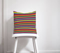 Rainbow Striped Design Cushion, Throw Pillow - Joe’s Haven