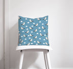 Blue Cushion with a Seagull Design, Throw Pillow - Joe’s Haven