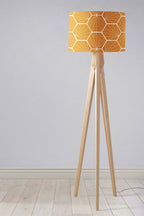 Butterscotch Yellow Geometric Hexagons Lampshade, Ceiling or Table Lamp Shade - Joe’s Haven