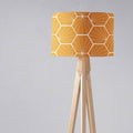 Butterscotch Yellow Geometric Hexagons Lampshade, Ceiling or Table Lamp Shade - Joe’s Haven