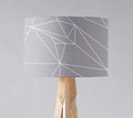 Grey with a White Lines Geometric Design Lampshade, Ceiling or Table Lamp Shade - Joe’s Haven