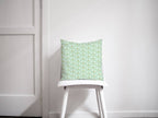 Mint Green Cushion with a Gold and White Spotted Design, Throw Pillow - Joe’s Haven