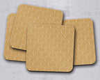 Gold and White Contemporary Design Coasters, Table Decor Drinks Mat - Joe’s Haven