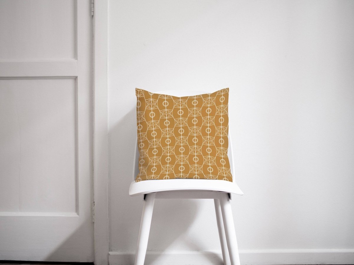 Gold and White Art Nouveau Design Cushion, Throw Pillow - Joe’s Haven