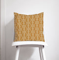 Gold and White Art Nouveau Design Cushion, Throw Pillow - Joe’s Haven