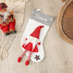 Personalised Christmas Stocking Gnome Design - Joe’s Haven