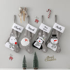 Personalised Stocking in Grey - Fun Designs - Joe’s Haven