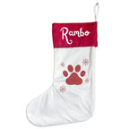 Personalised Pet Christmas Stocking with Paw Print - Joe’s Haven