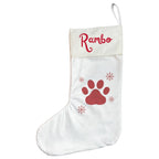 Personalised Pet Christmas Stocking with Paw Print - Joe’s Haven