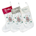 Personalised Pet Christmas Stocking with Paw Prints & Gift Design - Joe’s Haven