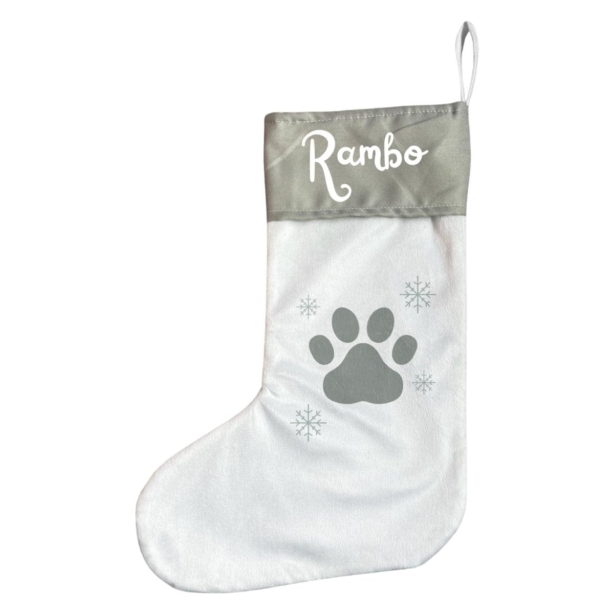 Personalised Pet Christmas Stocking with Paw Print - Joe’s Haven