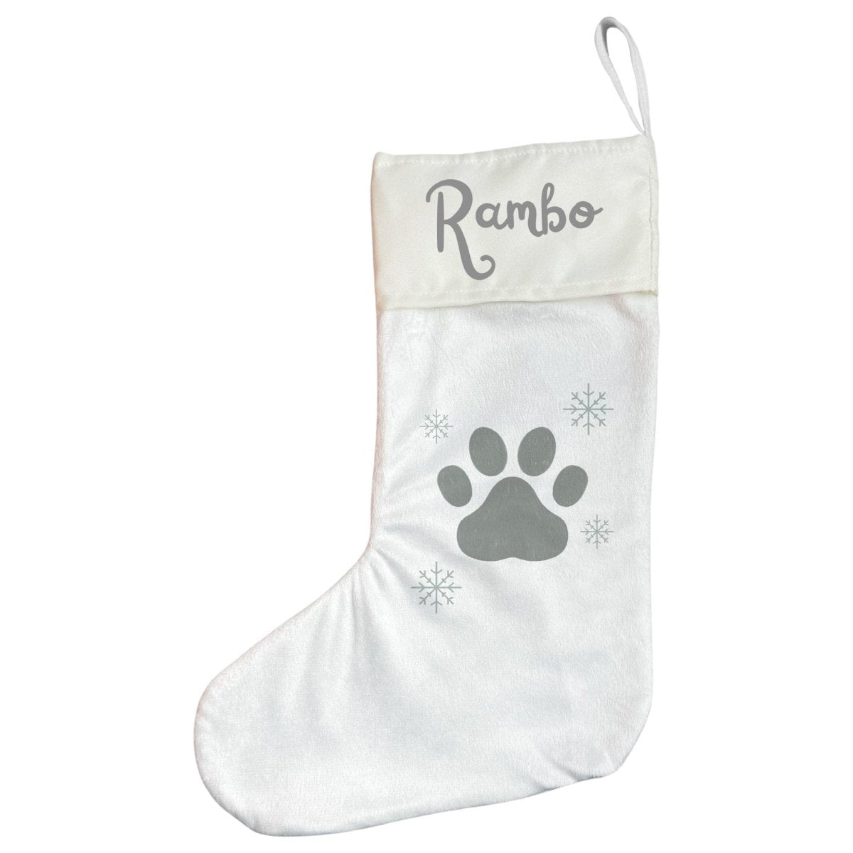 Personalised Pet Christmas Stocking with Paw Print - Joe’s Haven