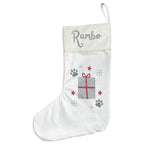 Personalised Pet Christmas Stocking with Paw Prints & Gift Design - Joe’s Haven