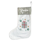Personalised Pet Christmas Stocking with Paw Prints & Gift Design - Joe’s Haven