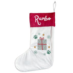 Personalised Pet Christmas Stocking with Paw Prints & Gift Design - Joe’s Haven