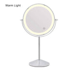Illuminated Round Cosmetic Mirror Rechargeable Diameter 20cm
