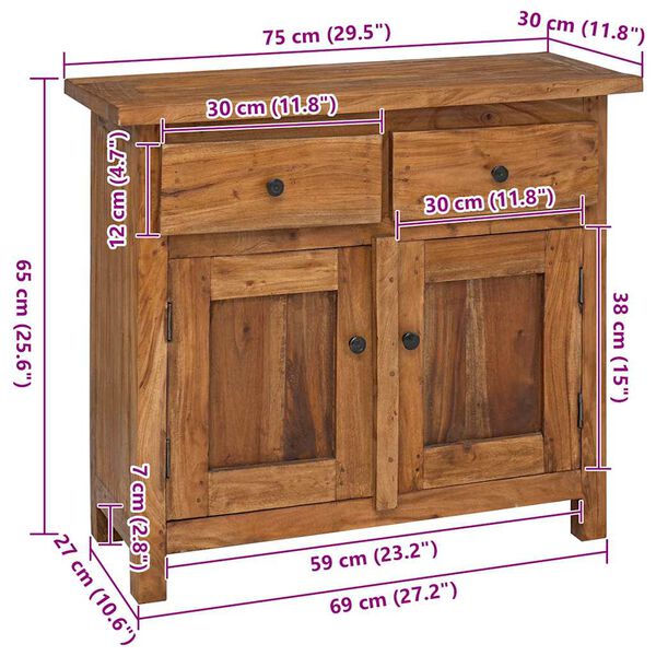 Lorava Reclaimed wood - 75cm Handmade - Joe’s Haven