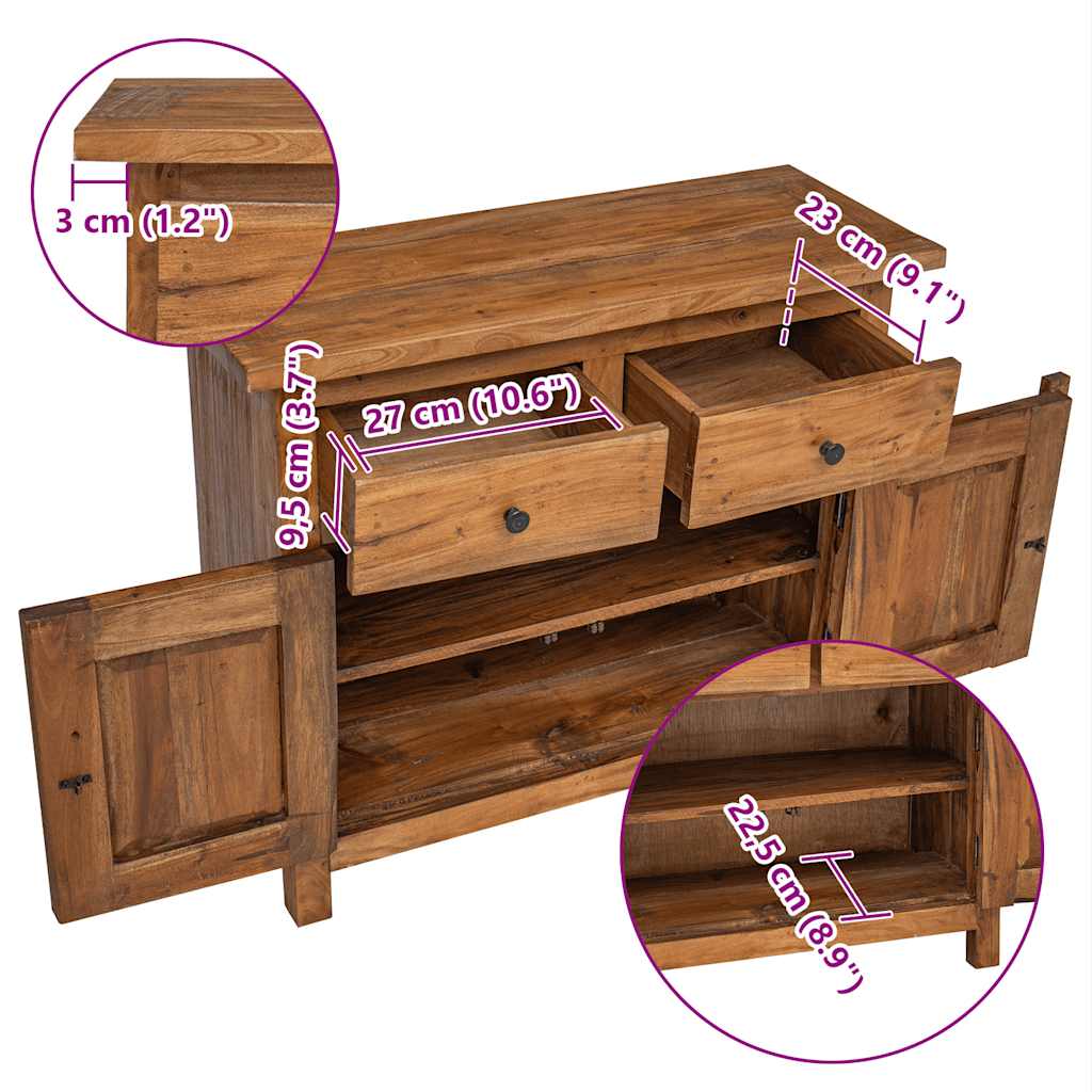 Lorava Reclaimed wood - 75cm Handmade - Joe’s Haven