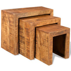 Dario Mango Wood Nesting Tables - 44cm - Joe’s Haven