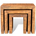 Dario Mango Wood Nesting Tables - 44cm - Joe’s Haven