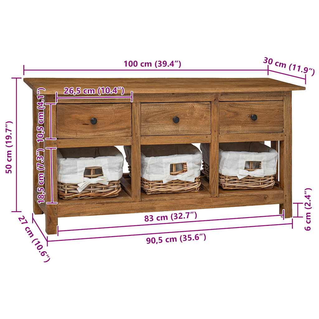 Relmar Reclaimed Wood - 100cm Handmade - Joe’s Haven