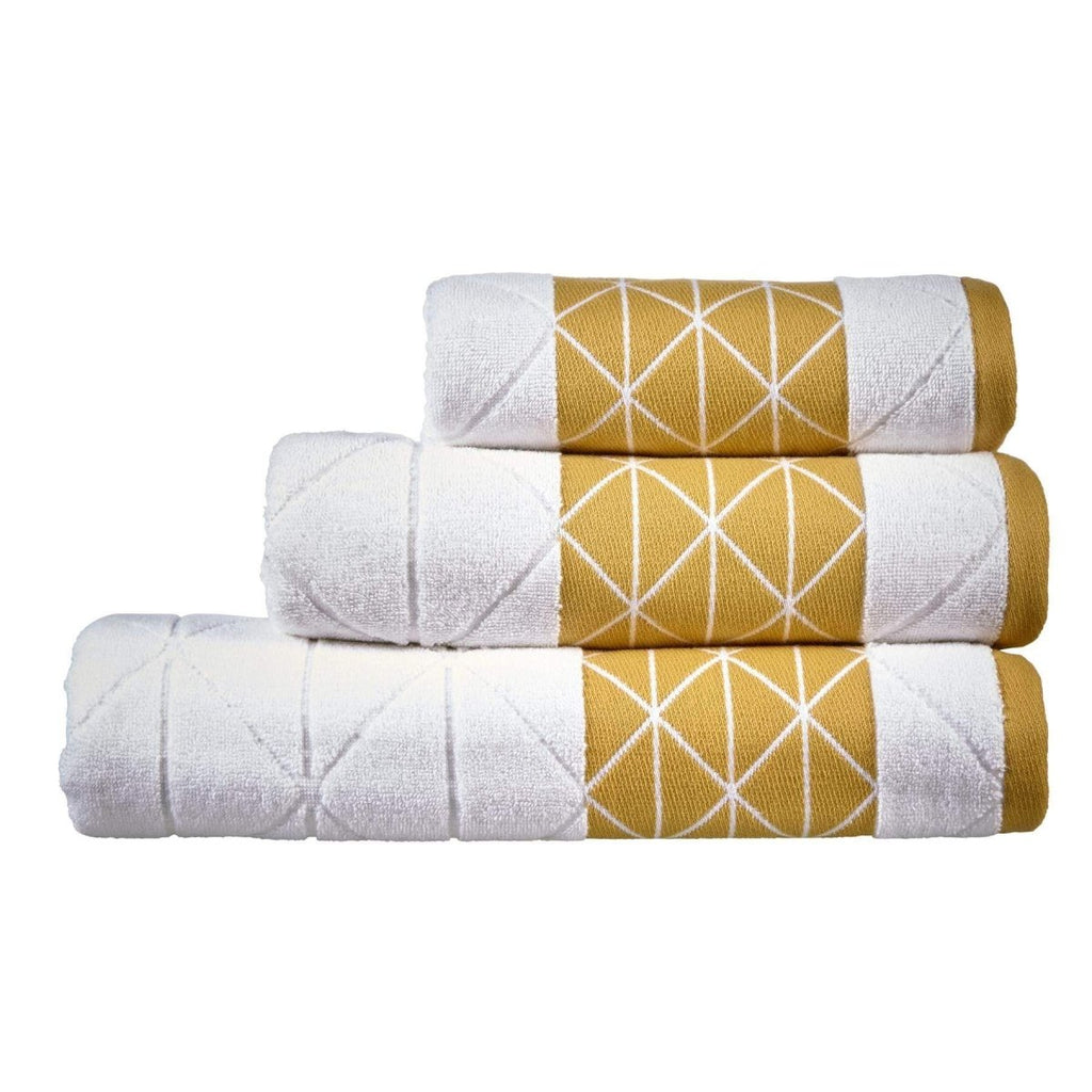 Inca Diamond Jacquard Luxury Soft Absorbent 600GSM Cotton Towels - Joe’s Haven
