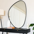 Izumi - Black Metal Irregular Pebble Mirror - 120cm x 90cm - Joe’s Haven
