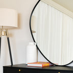 Izumi - Black Metal Irregular Pebble Mirror - 120cm x 90cm - Joe’s Haven