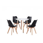 Jamie Halo Round Dining Table Set with 4 Chairs - Joe’s Haven