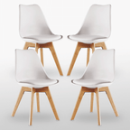 Jamie Halo Round Dining Table Set with 4 Chairs - Joe’s Haven