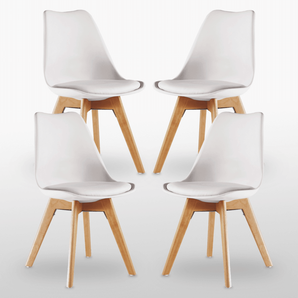 Jamie Halo Round Dining Table Set with 4 Chairs - Joe’s Haven