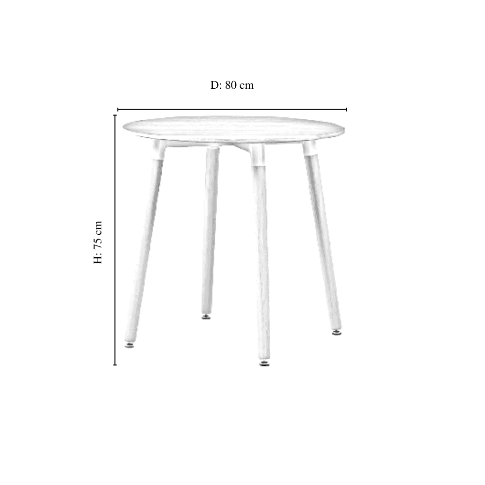 Jamie Halo Round Dining Table Set with 4 Chairs - Joe’s Haven