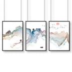 Japanese bedroom decor | set of 3 wall art prints - Joe’s Haven