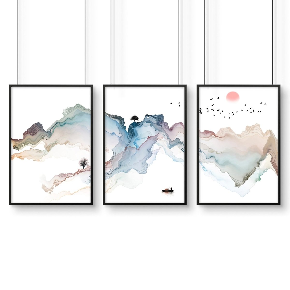 Japanese bedroom decor | set of 3 wall art prints - Joe’s Haven