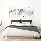 Japanese bedroom decor | set of 3 wall art prints - Joe’s Haven