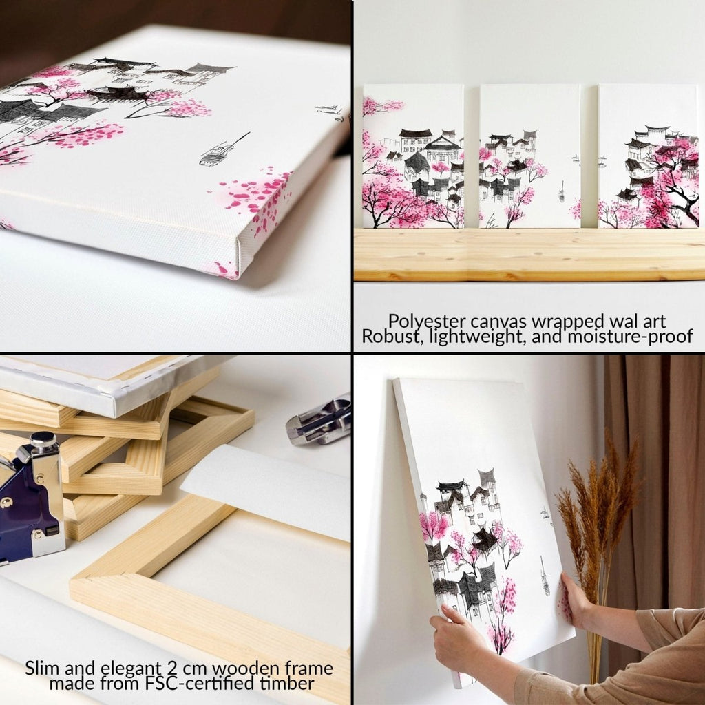 Japanese Flower Art | Set of 3 wall art prints - Joe’s Haven