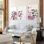 Japanese Flower Art | Set of 3 wall art prints - Joe’s Haven
