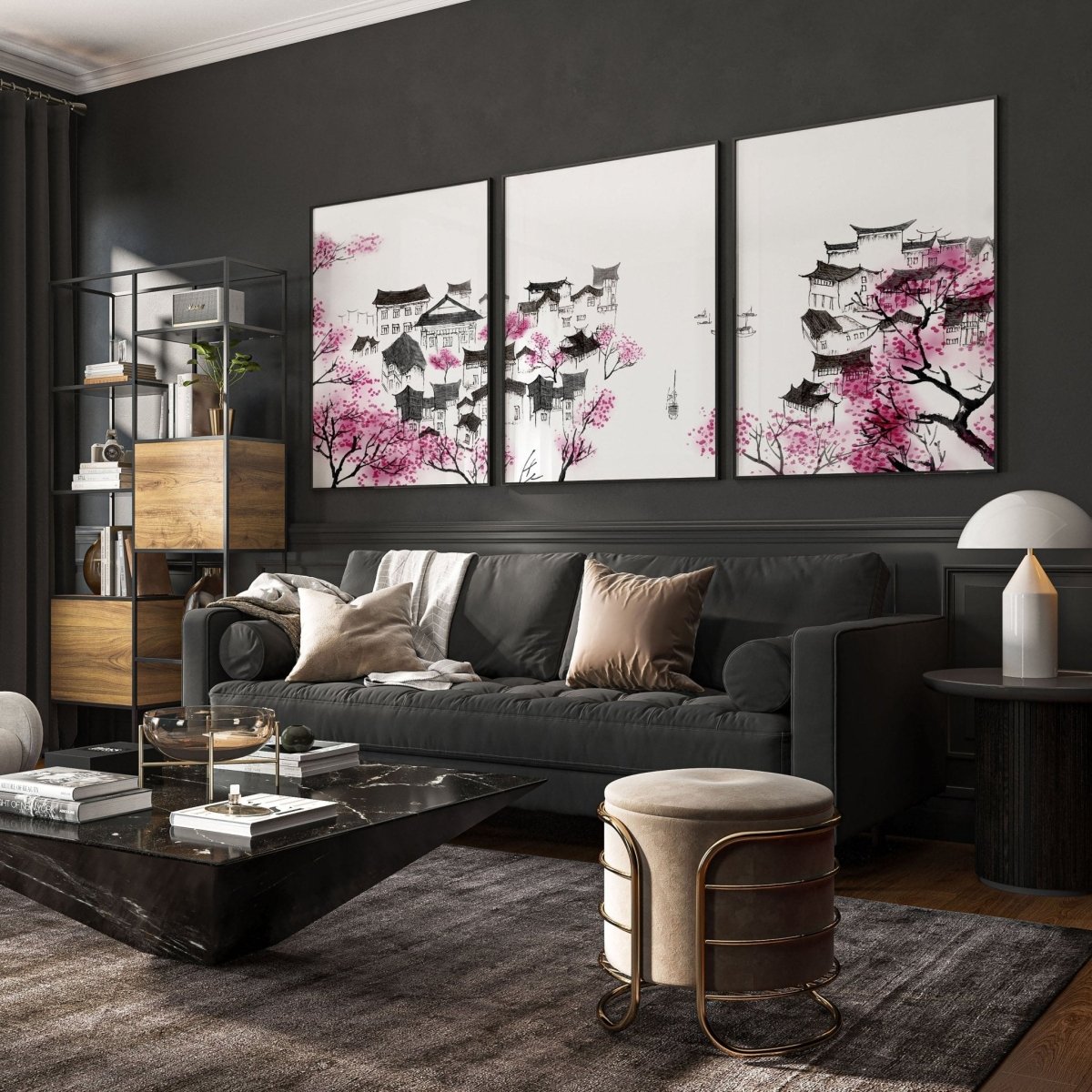 Japanese Flower Art | Set of 3 wall art prints - Joe’s Haven