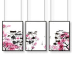 Japanese Flower Art | Set of 3 wall art prints - Joe’s Haven